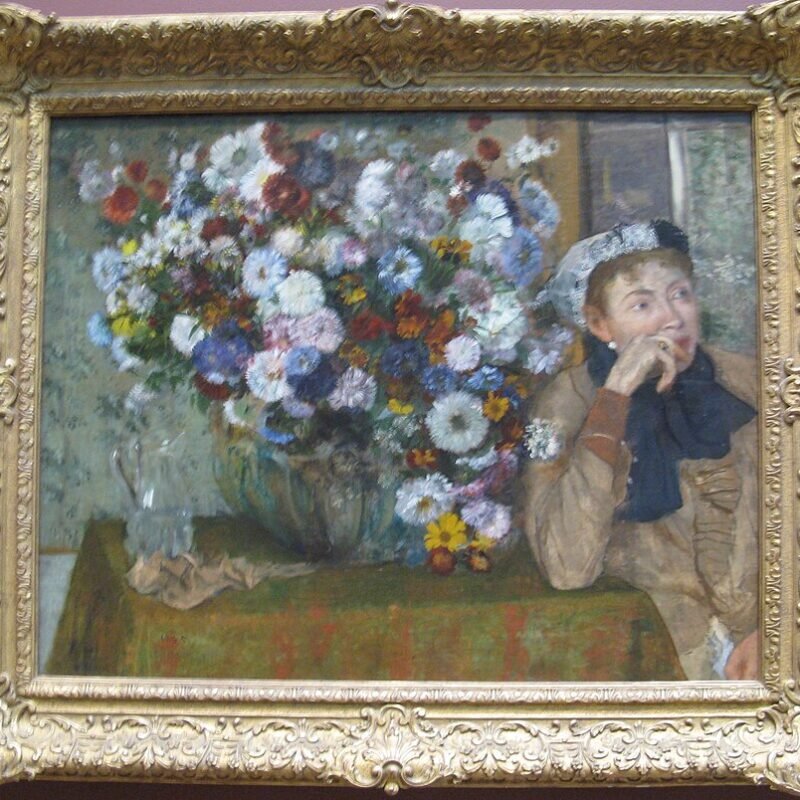 Woman Beside Flowers